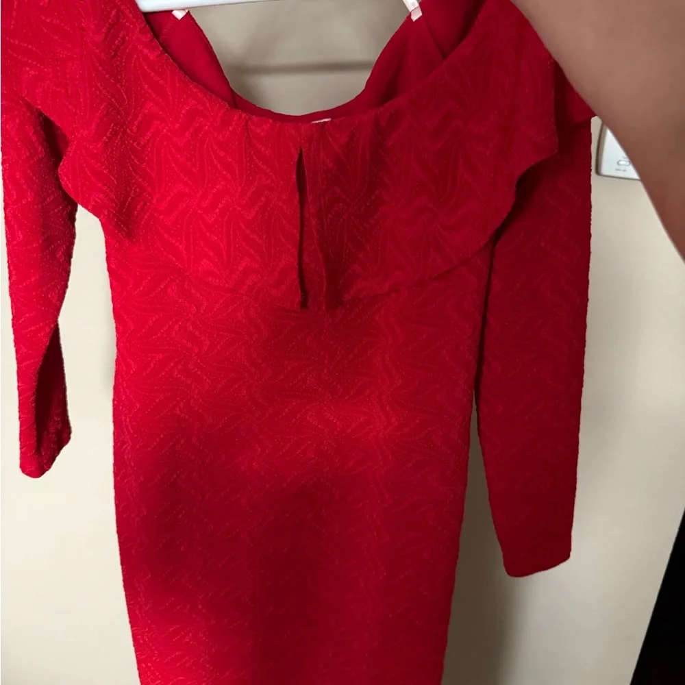 BCBGeneration Red Off-Shoulder Dress - Picture 3 of 3